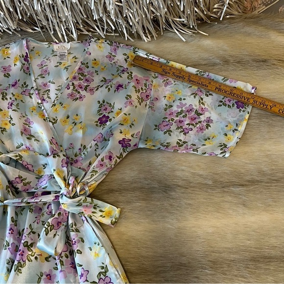 Vintage-Inspired Blue and Purple Chemise with Ruffled Details - Picture 6 of 13